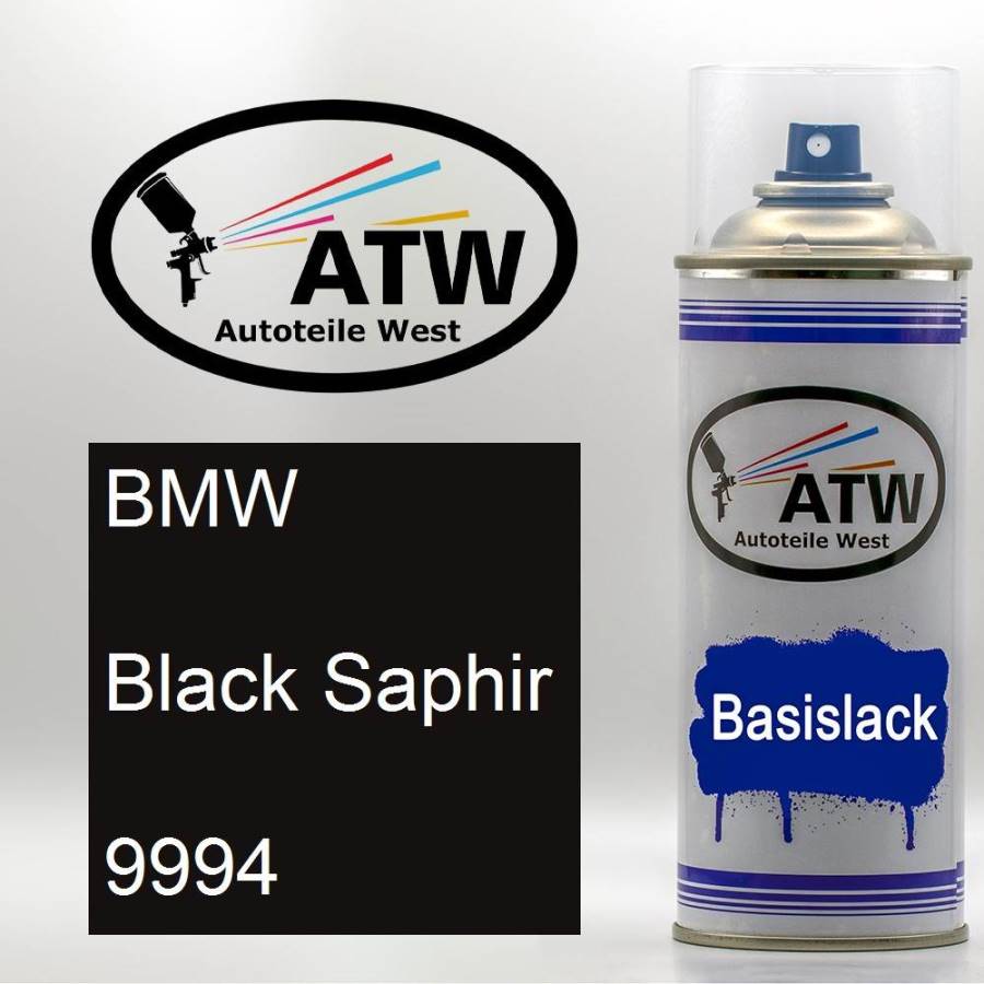 BMW, Black Saphir, 9994: 400ml Sprühdose, von ATW Autoteile West.